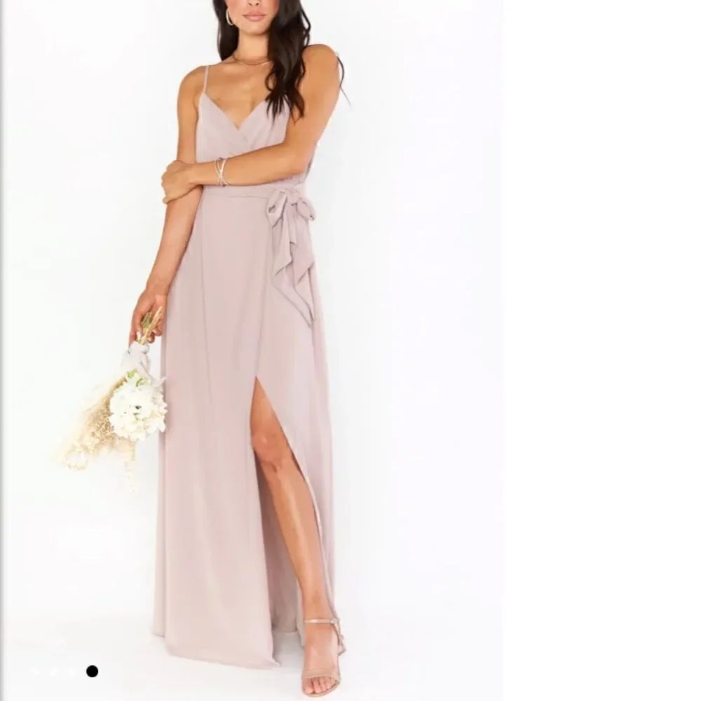 Show mr Your Mumu Liz Maxi Dress Soft Beige Chiffon Size Large NWT